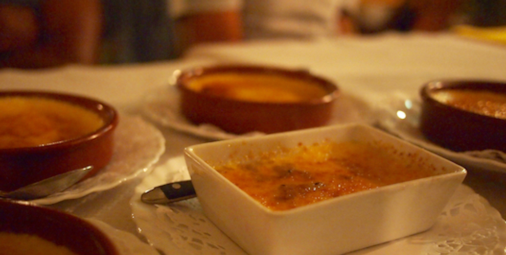 restaurant lé gadiamb à St-Denis, crème brûlée