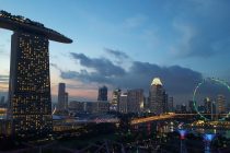 Singapour singapore skyline view marinabay sands