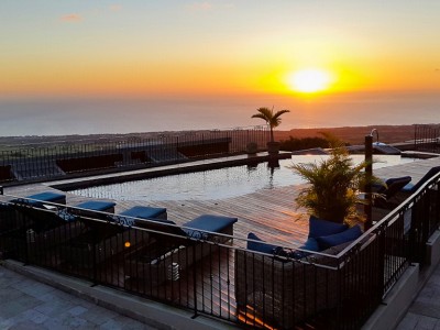 Lever soleil piscine